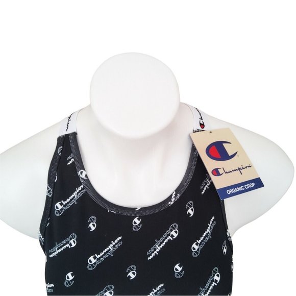 Champion Wireless Sports Bra Womens Size Medium Black Racerback Straps High Neck - Picture 4 of 8